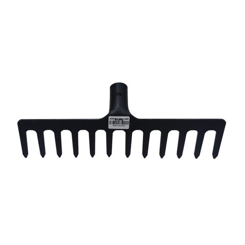 Kit 2 Ancinho de Aço 12 Dentes 33cm + Cabo Madeira 1,20m