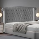 Ver imagem 2 de Cabeceira de Cama Box Toquio Casal Queen 160 Cm Suede Prata Eli Móveis e Decoração
