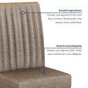 Ver imagem 4 de Kit 8 Cadeiras para Sala de Jantar Pés em Madeira Maciça Mari Bege/Cinamomo/Linho