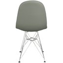 Ver imagem 4 de Kit 3 Cadeiras Charles Eames Botonê Eiffel Base Metal Cromado - Cinza