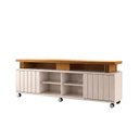Ver imagem 2 de Rack para TV até 70 Polegadas 180cm 2 Portas de Correr Ripado Temis Espresso Móveis