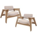 Ver imagem 1 de Kit 2 Poltronas Decorativa para Sala Living Concept L02 Nature Suede Bege - Lyam Decor