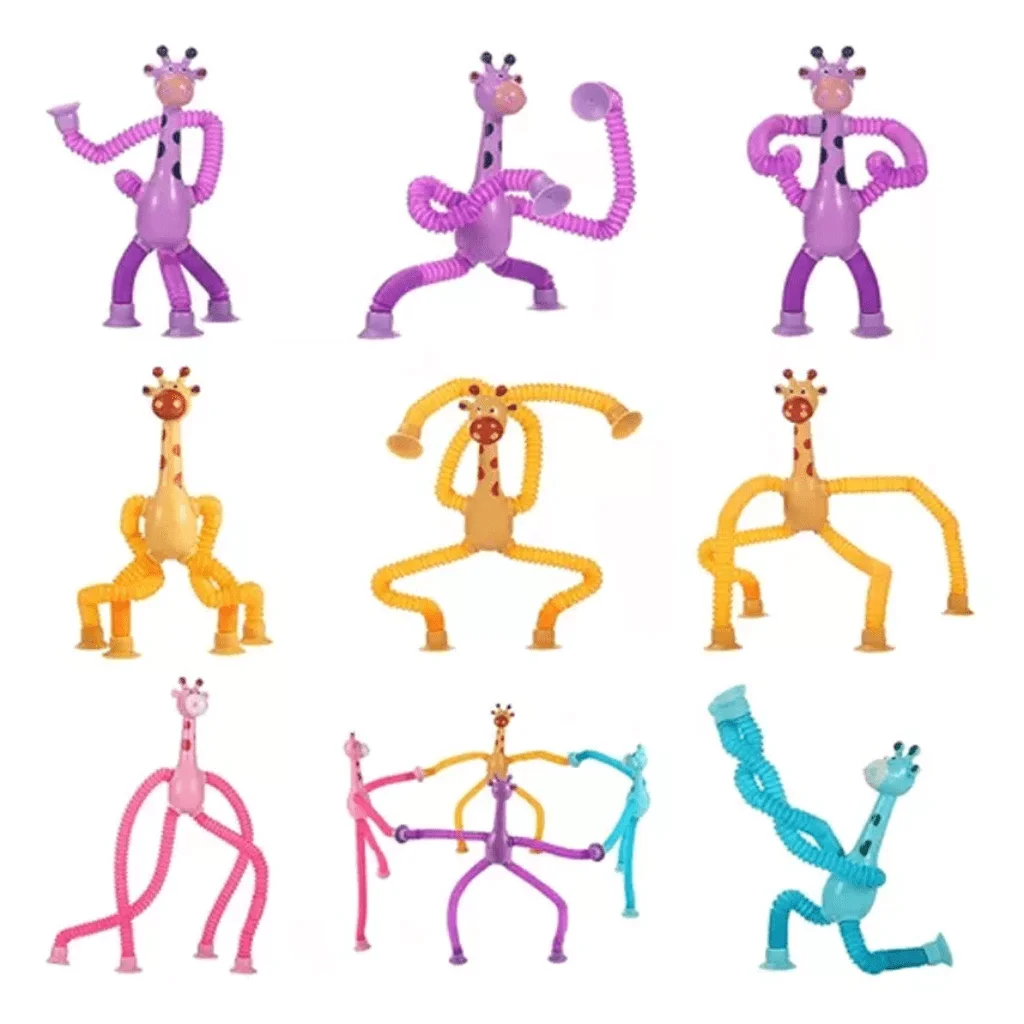Girafas Pop It Tubo Led Estica e Gruda Montessori Magic Unid:amarelo - 4