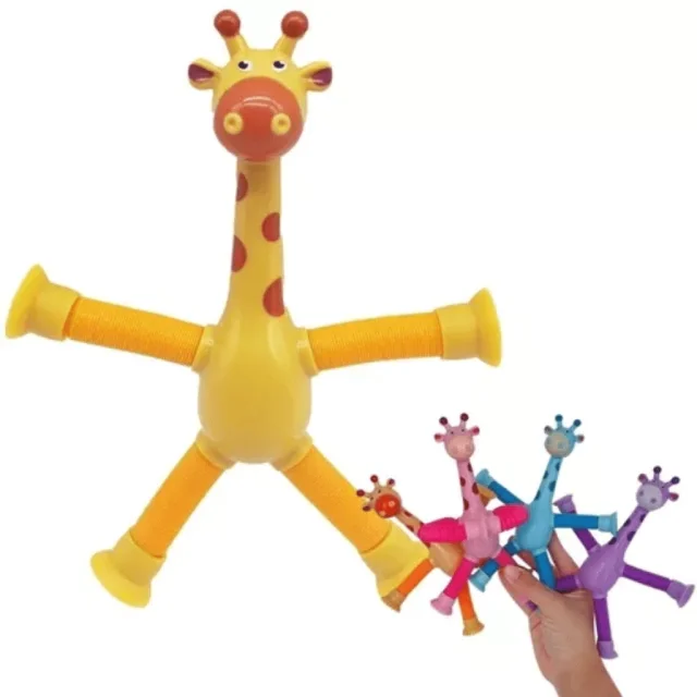 Girafas Pop It Tubo Led Estica e Gruda Montessori Magic Unid:amarelo