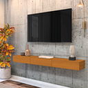 Ver imagem 3 de Rack Suspenso para Painel ou Tv até 75 Polegadas 3 Portas Egeo Edn