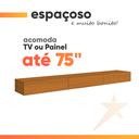 Ver imagem 5 de Rack Suspenso para Painel ou Tv até 75 Polegadas 3 Portas Egeo Edn