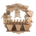 Ver imagem 1 de Enfeite Guirlanda Plaquinha de Porta Bem-vindos Mdf Cru