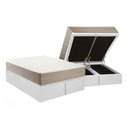 Ver imagem 1 de Cama Box Baú Novo + Colchão Anatômico Kappesberg D33 Carmine + Base Crc Corano White