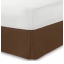 Ver imagem 1 de Saia Para Cama Box Solteiro Matelada Microfibra:TABACO