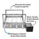 Ver imagem 4 de Gira Grill Inox 4 Espetos para Churrasqueira Bivolt Pratic