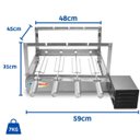 Ver imagem 6 de Gira Grill Inox 4 Espetos para Churrasqueira Bivolt Pratic