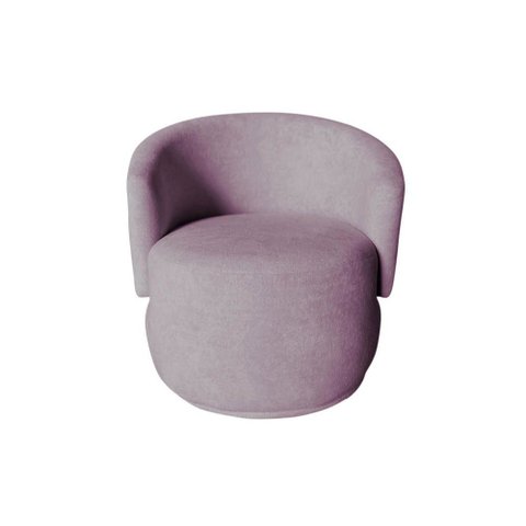 Poltrona Decorativa Beatriz Orgânica Veludo Rosê