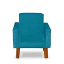 Ver imagem 1 de Mini Poltrona Cadeira Infantil Nina de Criança Suede Azul Tiffany