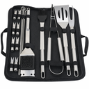 Ver imagem 1 de Kit Conjunto Churrasco Aço Inox Maleta 20 Peças
