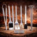 Ver imagem 4 de Kit Conjunto Churrasco Aço Inox Maleta 20 Peças