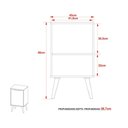 Ver imagem 3 de Balcão P/ Banheiro C/ Pés Bn3641 S/ Cuba C/ 1 Porta 45cm Branco - Tecno Mobili