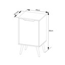Ver imagem 2 de Balcão P/ Banheiro C/ Pés Bn3641 S/ Cuba C/ 1 Porta 45cm Branco - Tecno Mobili