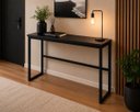 Ver imagem 6 de Mesa Jantar Aparador Bancada Alta Industrial 110x60cm Tampo Preto Pés Preto