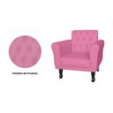 Ver imagem 2 de Poltrona Decorativa Classic Suede Rosa Pés Madeira Mz Decor