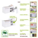 Ver imagem 3 de Cama Alta de Solteiro Multifuncional sem Colchão Cj6080 Linha Jamaica Art In Móveis