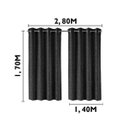 Ver imagem 5 de Cortina Bella Jacquard Sala e Quarto 280x170cm Preto Casa Dona