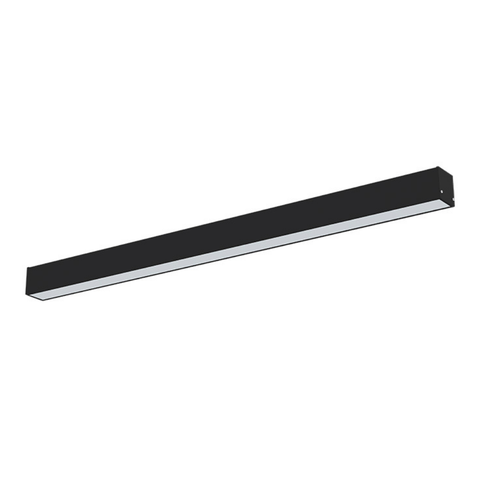 Luminária Sobrepor Taschibra Vetor Led Linear 20W Bivolt Preta 4000K Luz Neutra