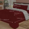 Jogo de Cama Casal 6 peças com Edredom e Lençol Vermelho e Palha Casa Dona - 4