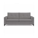 Ver imagem 3 de Sofá Sala de Estar Marselha 230cm 3 Lugares Pés em Metal Bouclê Cinza M1 - Monari Design