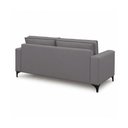 Ver imagem 4 de Sofá Sala de Estar Marselha 230cm 3 Lugares Pés em Metal Bouclê Cinza M1 - Monari Design
