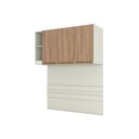 Ver imagem 1 de Modulado de Quarto Armário Ponte Aéreo Casal C/ 3 Portas Mc13 Seletto Areia/jequitibá - Henn