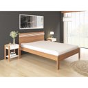 Ver imagem 2 de Cama De Casal Branca com Cabeceira 195 cm X 148,6 cm: Amêndoa com Branco