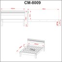 Ver imagem 3 de Cama De Casal Branca com Cabeceira 195 cm X 148,6 cm: Amêndoa com Branco