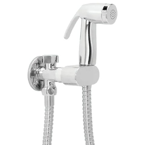Ducha Higiênica com Suporte Integrado Cromado - 8486 - Furkin Ducha Higienica C/ Suporte Integrado C