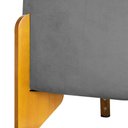Ver imagem 2 de Puff Decorativa para Sala Thor Base Madeira Maciça Linho Divini Decor:cinza