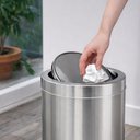 Ver imagem 4 de Lixeira Aço Inox 5l com Tampa Basculante Tramontina Banheiro Cesto de Lixo Cozinha Escritório