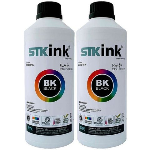 2 X 500ml Preto Tinta Sublimática Digital Stk com Perfil Icc