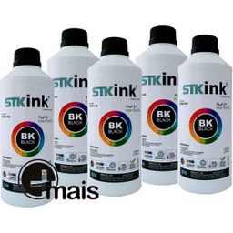 5 Litros Black Tinta STK T504 L6161 L4150 L4160 L6191 L6171 compatível com Ecotank Epson - 1