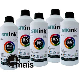 5 Litros Black Tinta STK T504 L6161 L4150 L4160 L6191 L6171 compatível com Ecotank Epson