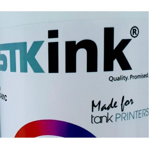 500ml Black + 3 x 250ml Color Tinta STK T544 L3110 L3150 L5190 compatível com Ecotank Epson - 3