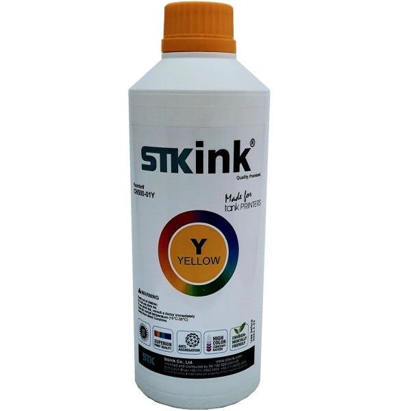 500ml Black + 3 x 250ml Color Tinta STK T544 L3110 L3150 L5190 compatível com Ecotank Epson - 8