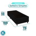 Ver imagem 4 de Cama Box Solteiro Simples Preto Nature 78x188