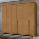 Ver imagem 1 de Guarda-roupa Casal Alonzo 6 Portas 4 Gavetas 100% Mdf Amêndoa Clean - Móveis Lopas