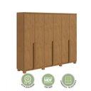 Ver imagem 5 de Guarda-roupa Casal Alonzo 6 Portas 4 Gavetas 100% Mdf Amêndoa Clean - Móveis Lopas