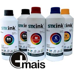 5 x 500ml Tinta Sublimática Digital STK Kit 5 Cores com perfil ICC - 5