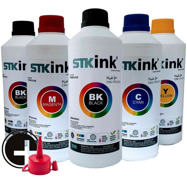 5 x 250ml Tinta Sublimática Digital STK Kit 5 Cores com perfil ICC - 2