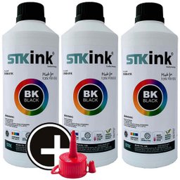 3 x 100ml Preto Tinta Sublimática Digital STK com perfil ICC - 2