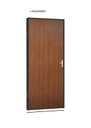 Ver imagem 4 de Porta Madeira com Batente Aço Tradição -215 X 81 Cm R-120 - Mogno:esquerdo