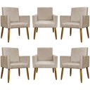 Ver imagem 1 de Kit 6 Poltronas Decorativas para Sala Mari Suede