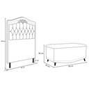 Ver imagem 5 de Cabeceira Cama Box Solteiro 90cm Com Calçadeira Baú Imperial J02 Suede Rosê - Mpozenato
