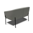 Ver imagem 3 de Sofá Namoradeira 2 Lugares Pé de Ferro Preto Stella Suede Grafite D03 - D'Rossi
